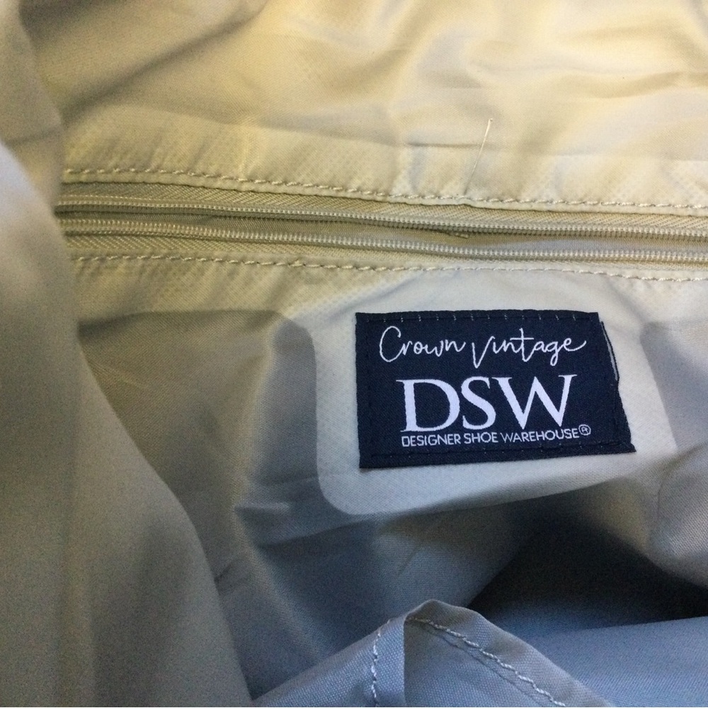 DSW CROWN VINTAGE Convertible BACKPACK Canvas Navy Purse Tote BAG - Picture 4 of 7